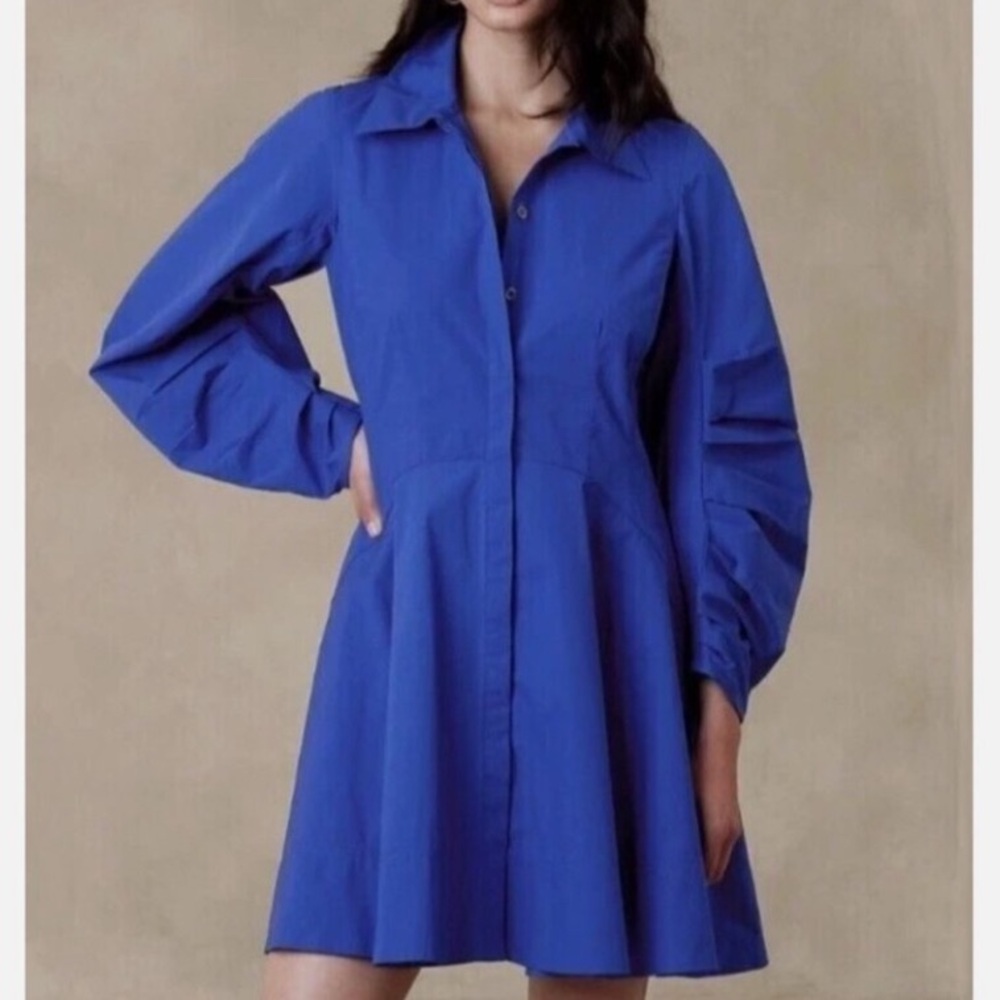 Banana Republic Paxton Poplin Mini Dress Size XS